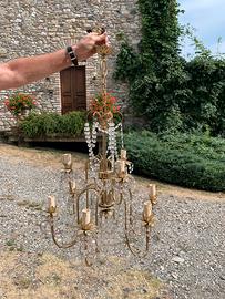 Lampadario a gocce otto lampade