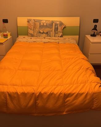 Letto contenitore una piazza e mezzo con materasso