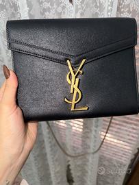 Saint Laurent Uptown nera con catena – pelle YSL