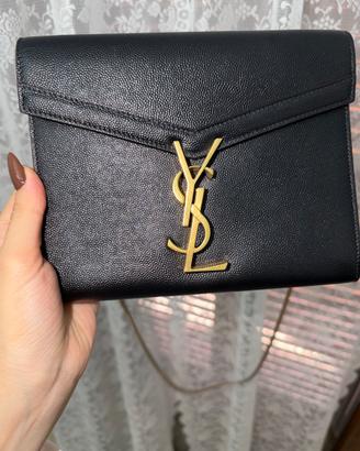 Saint Laurent Uptown nera con catena – pelle YSL