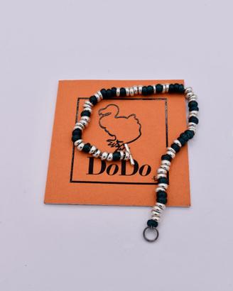 Bracciale Rondelle in argento e plastica riciclata