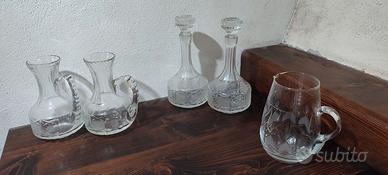 Set Completo 7 Pezzi - Stupende Caraffe e Ampolle