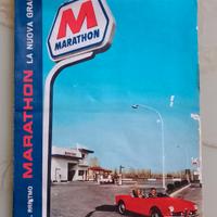 MARATHON Carta stradale d'Italia vintage - '50 '60