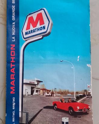 MARATHON Carta stradale d'Italia vintage - '50 '60