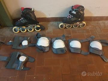 set pattini in linea decathlon Oxelo 35-38