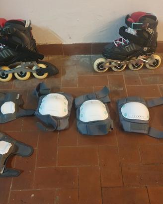 set pattini in linea decathlon Oxelo 35-38