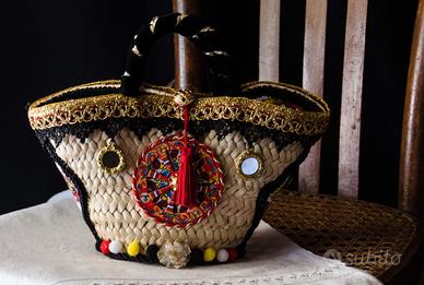 Coffa borsa artigianale "a carrittera" siciliana i