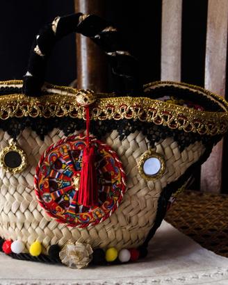 Coffa borsa artigianale "a carrittera" siciliana i