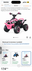 COSTWAY 12V Quad Elettrico per Bambini, Auto Elett