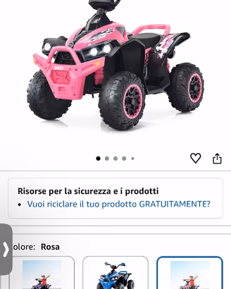 COSTWAY 12V Quad Elettrico per Bambini, Auto Elett