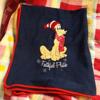 Coperta plaid singola blu con Pluto Disney
