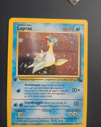 Lapras Fossil 10/62 Holo prima edizione