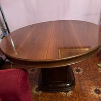 Tavolo ovale in noce allungabile – fino a 9 posti