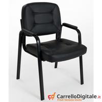 Sedie ospite ufficio studio -Imbottite in Ecopelle