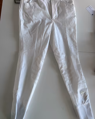 Pantaloni equitazione uomo bianchi tg. 48 nuovi
