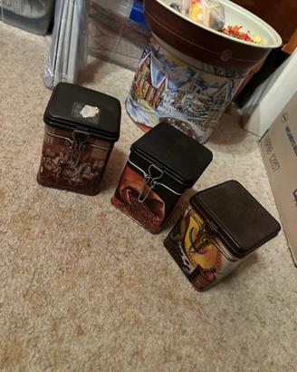 Ser 3 scatole di latta goppion caffè da collezione