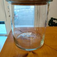 vasi in vetro con tappo in bambu