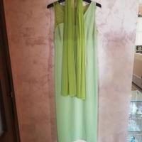 Vestito da cerimonia vintage con spalle in tulle 