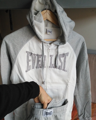 Tuta coordinata felpa EVERLAST tg M slim cotone