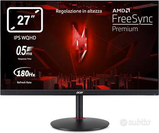 Monitor Gaming Acer Nitro 27" WQHD 180Hz – NUOVO