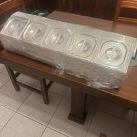 Dispenser porta alimenti e condimenti in acciaio