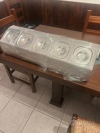 Dispenser porta alimenti e condimenti in acciaio