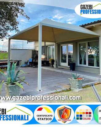 Gazebo a cupola pagoda 5x5 copertura tettoia pvc
