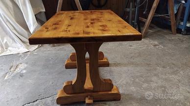 Tavolino da Salotto in Legno Massello di Abete