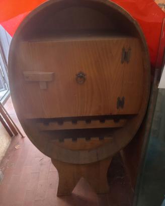 Cantinetta bar di legno portabottiglie vino