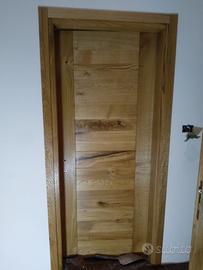 porta da interno in rovere rustico stuccato nero