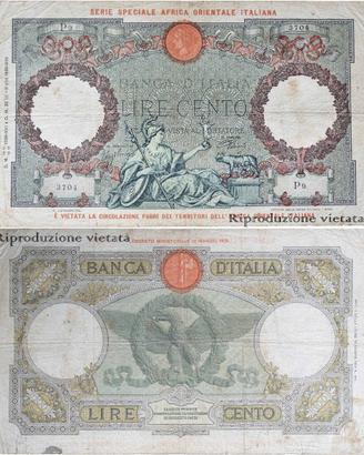 Banconota 1938 Africa Italiana
