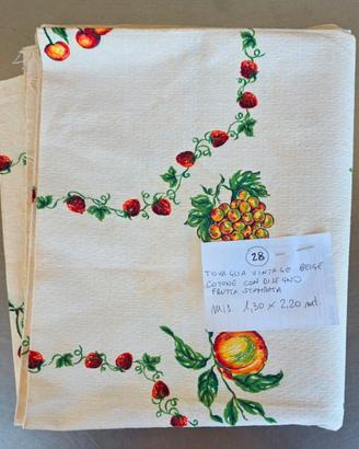 Tovaglia vintage beige stampa frutta-(28-biancher