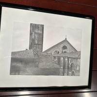 Acquaforte basilica S.Ambrogio Milano