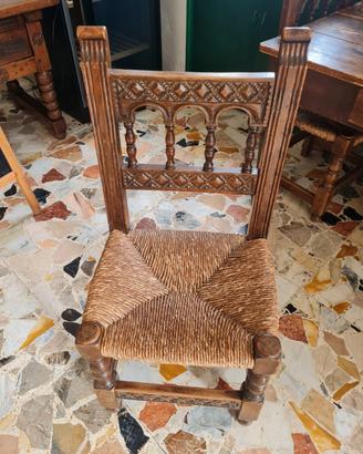sedie rustica stile spagnolo 900