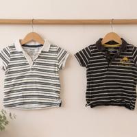 Set 2 polo a righe KIABI 9 mesi