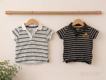 Set 2 polo a righe KIABI 9 mesi