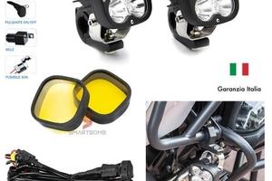 2 Faretti profondità led moto 60w kit cablaggio
