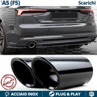 TERMINALI di Scarico per AUDI A5 F5 DX + SX NERI