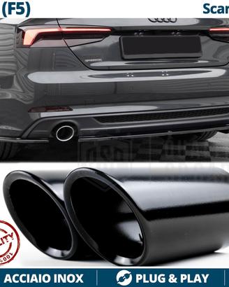 TERMINALI di Scarico per AUDI A5 F5 DX + SX NERI
