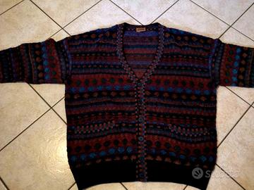 cardigan,maglione in pura lana,missoni TG XL