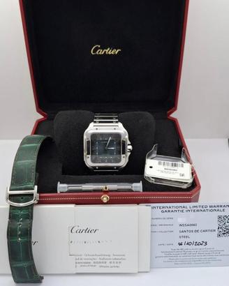 Cartier Santos large Green WSSA0062
