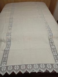 Coperta fatta a mano uncinetto canapa