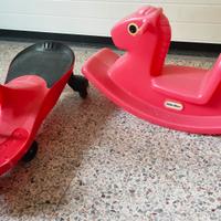 coppia di Giocattoli Cavallo e Auto 