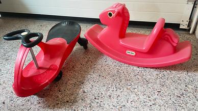 coppia di Giocattoli Cavallo e Auto 