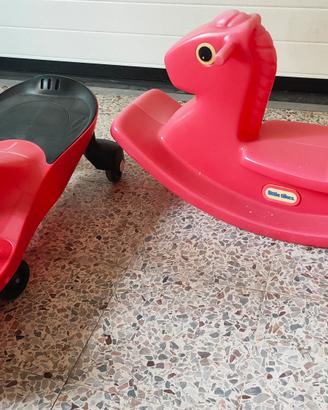 coppia di Giocattoli Cavallo e Auto 