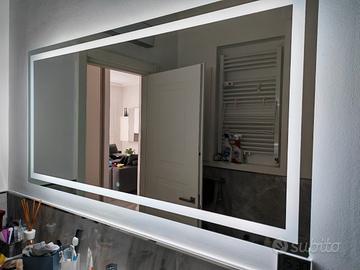 specchio bagno led 140x70 cm