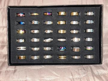 Set Anelli unisex acciaio inossidabile, NUOVI