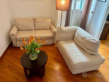 Divano + Chaise Longue sfoderabili – colore beige