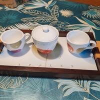 Servizio caffè 2 persone con vassoio