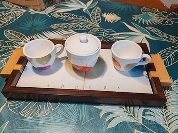 Servizio caffè 2 persone con vassoio